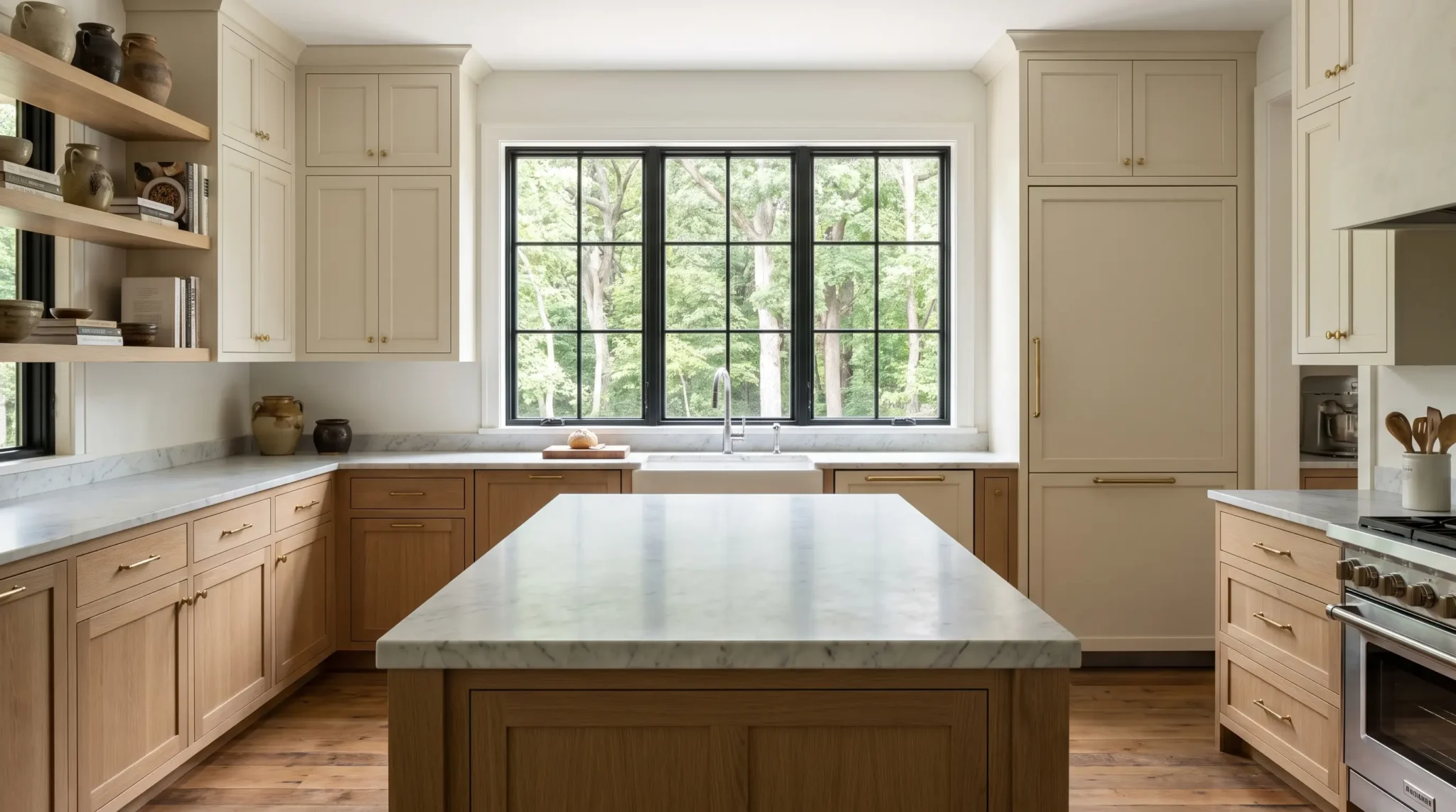 Custom kitchen with island and cabinetry